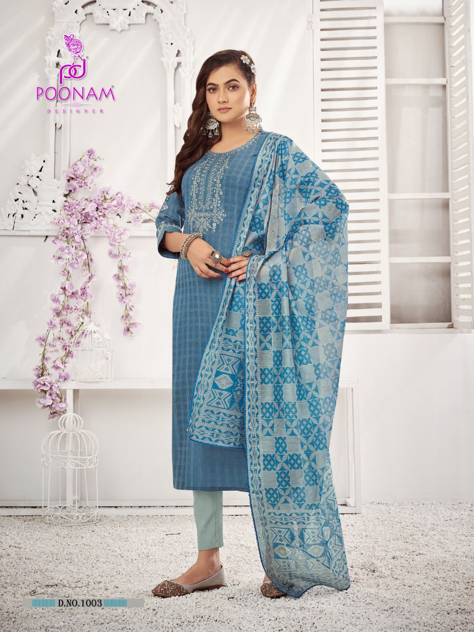 Poonam Maharani Fancy Exclusive Festive Wear Rayon Kurti Pant With Dupatta Collection